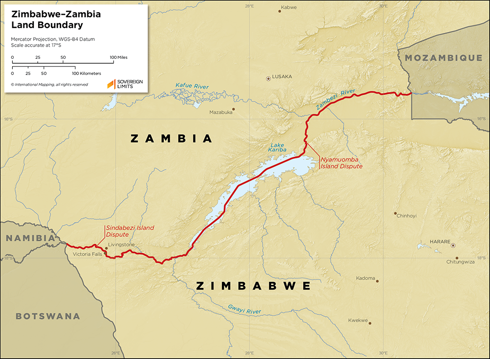 Zambia Zimbabwe Land Boundary Sovereign Limits