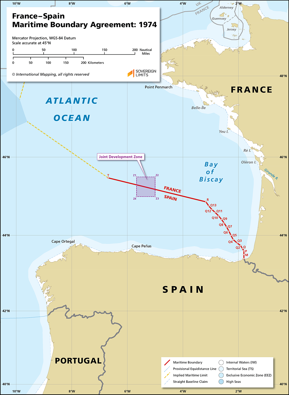 France Spain Maritime Boundary Sovereign Limits
