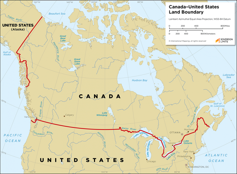 US–Canada International Boundary: History, Disputes & More | Sovereign ...